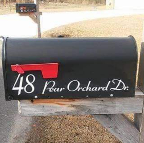 Decals for Customized Address on Both Sides Of Standard Size Mailbox - Picture 3 of 5